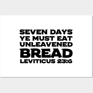 Leviticus 23-6 Passover Eat Unleavened Bread Bible Verse Posters and Art